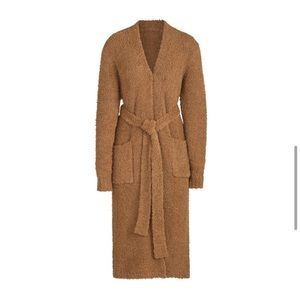 Skims Cozy Knit Robe Camel